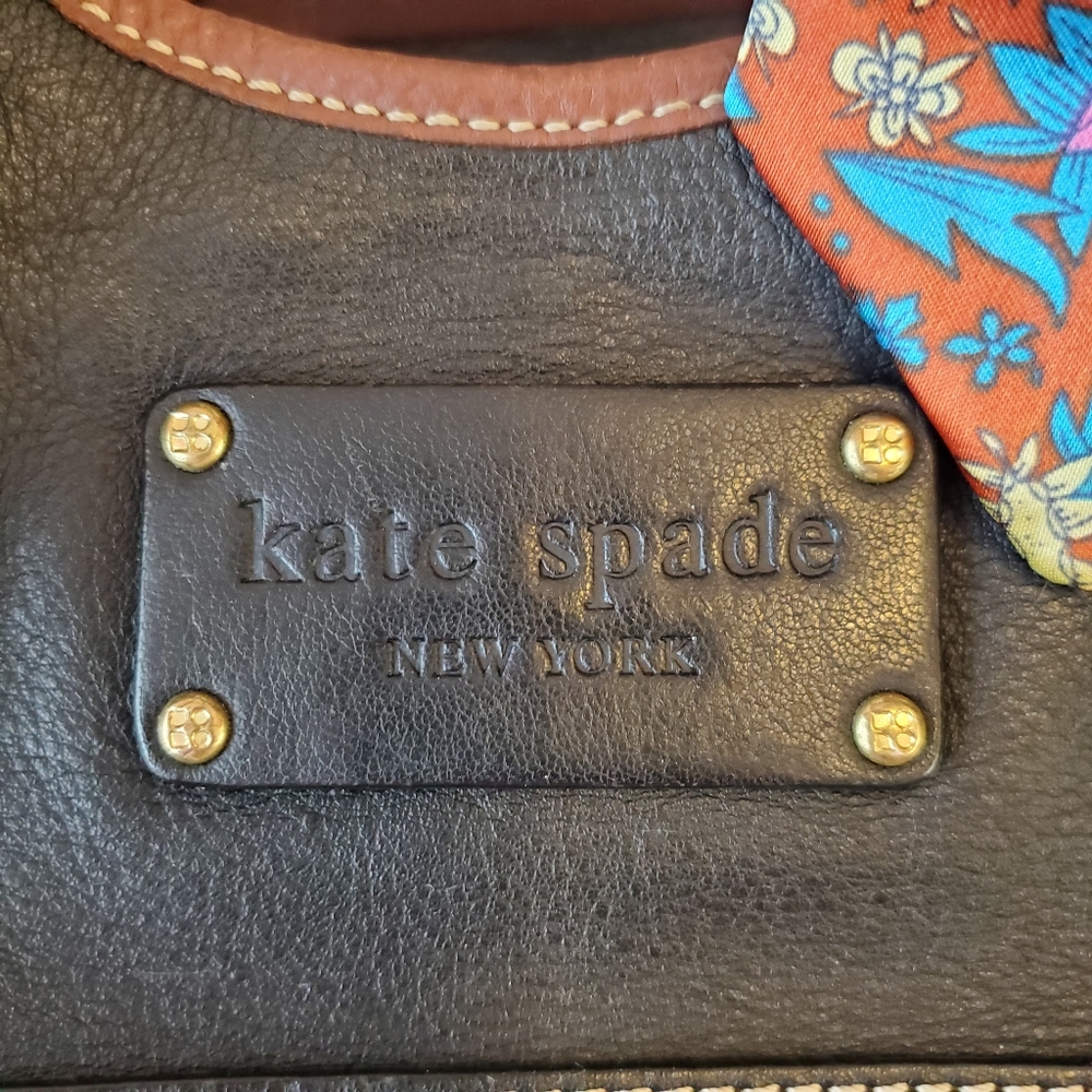 KATE SPADE ♠️ Black Leather Hobo - Picture 2 of 10